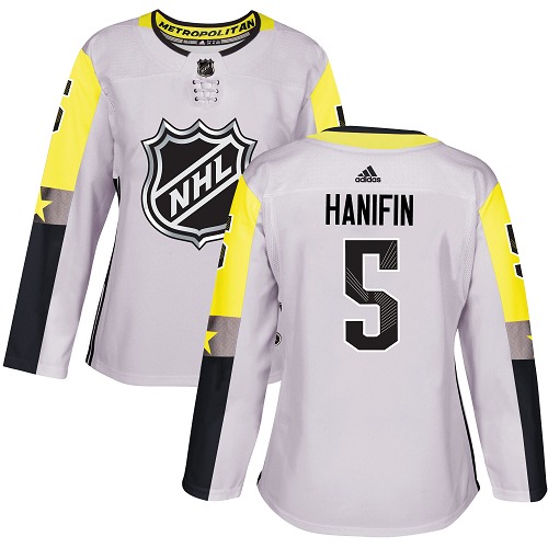 Adidas Hurricanes #5 Noah Hanifin Gray 2018 All-Star Metro Division Authentic Women's Stitched NHL Jersey
